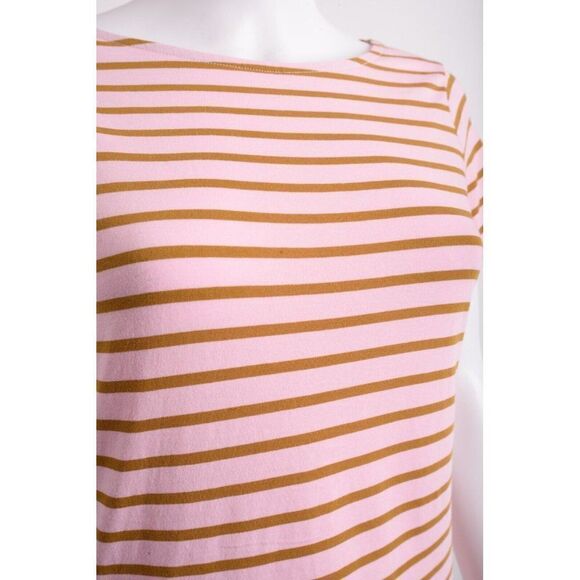 Boden Womens T-Shirt Shirt UK 8 US 4 Pink Brown Striped Short sleeve NWT - Picture 3 of 6